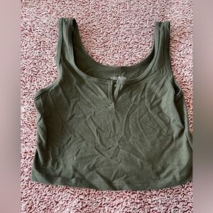 Wild Fable Cropped Tank Top with Keyhole Detail
